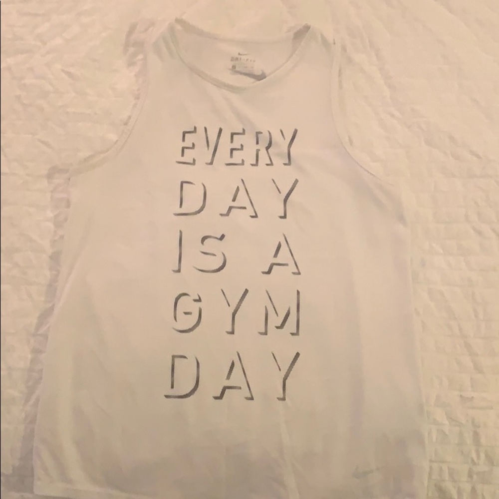 White Nike Pro tank top Xsmall